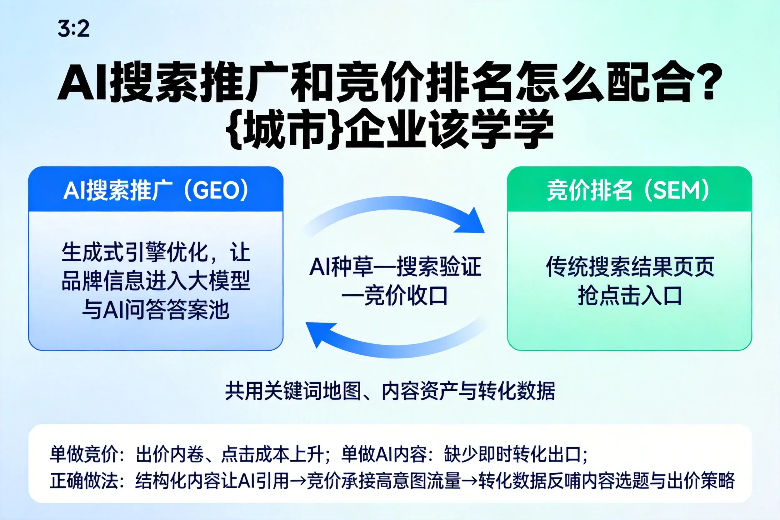 AI搜索推广和竞价排名怎么配合?咸阳企业该学学
