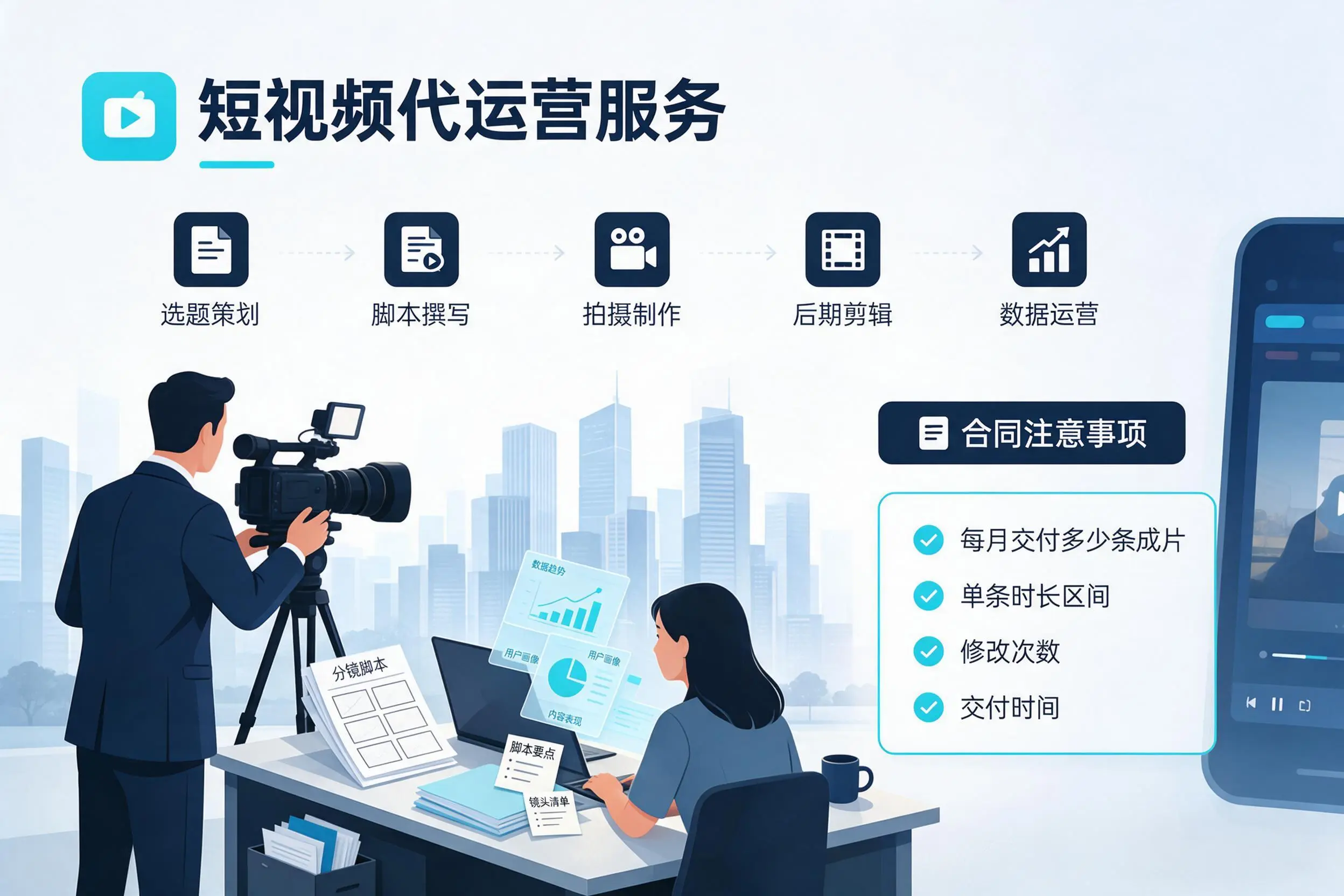 短视频代运营包含哪些服务?咸阳企业常见问题科普