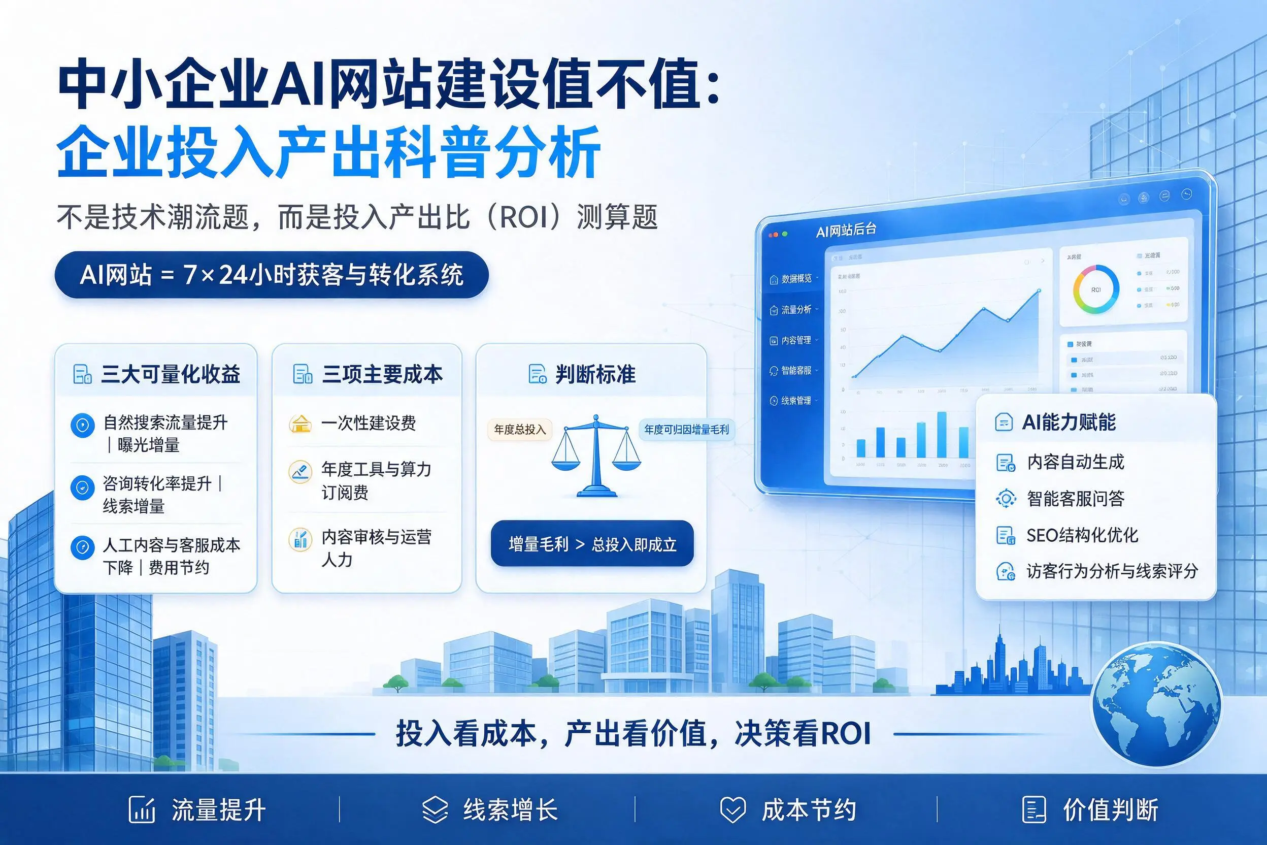 中小企业AI网站建设值不值:咸阳企业投入产出科普分析