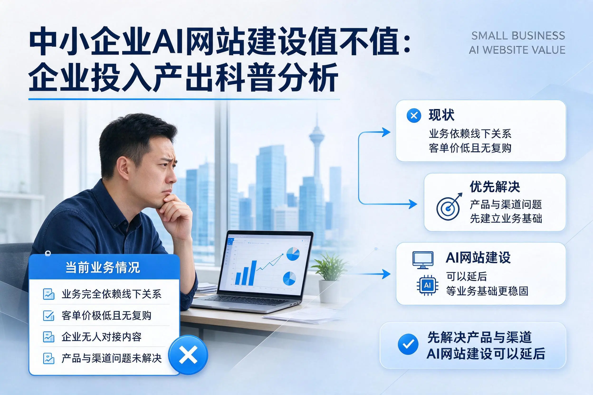 中小企业AI网站建设值不值:咸阳企业投入产出科普分析
