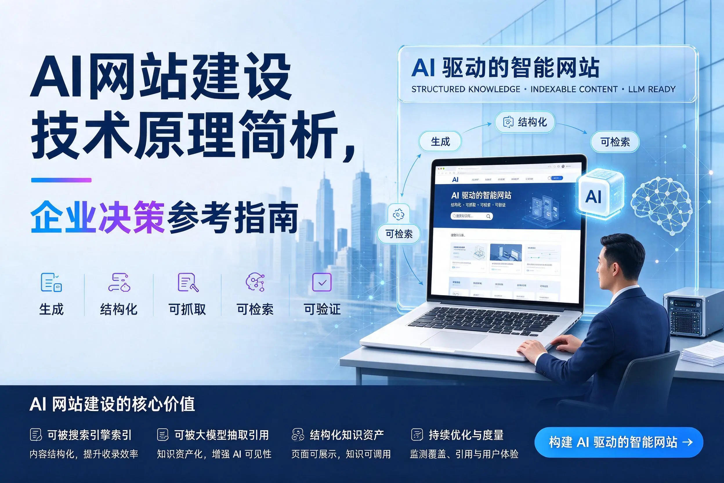 AI网站建设技术原理简析,咸阳企业决策参考指南