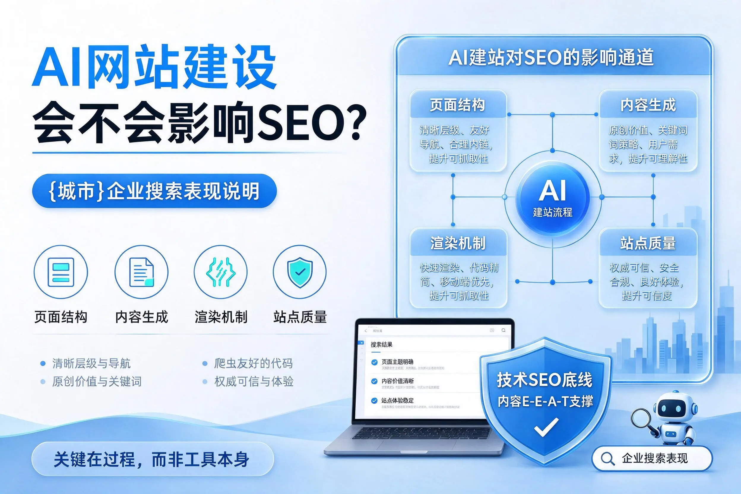 AI网站建设会不会影响SEO?咸阳企业搜索表现说明