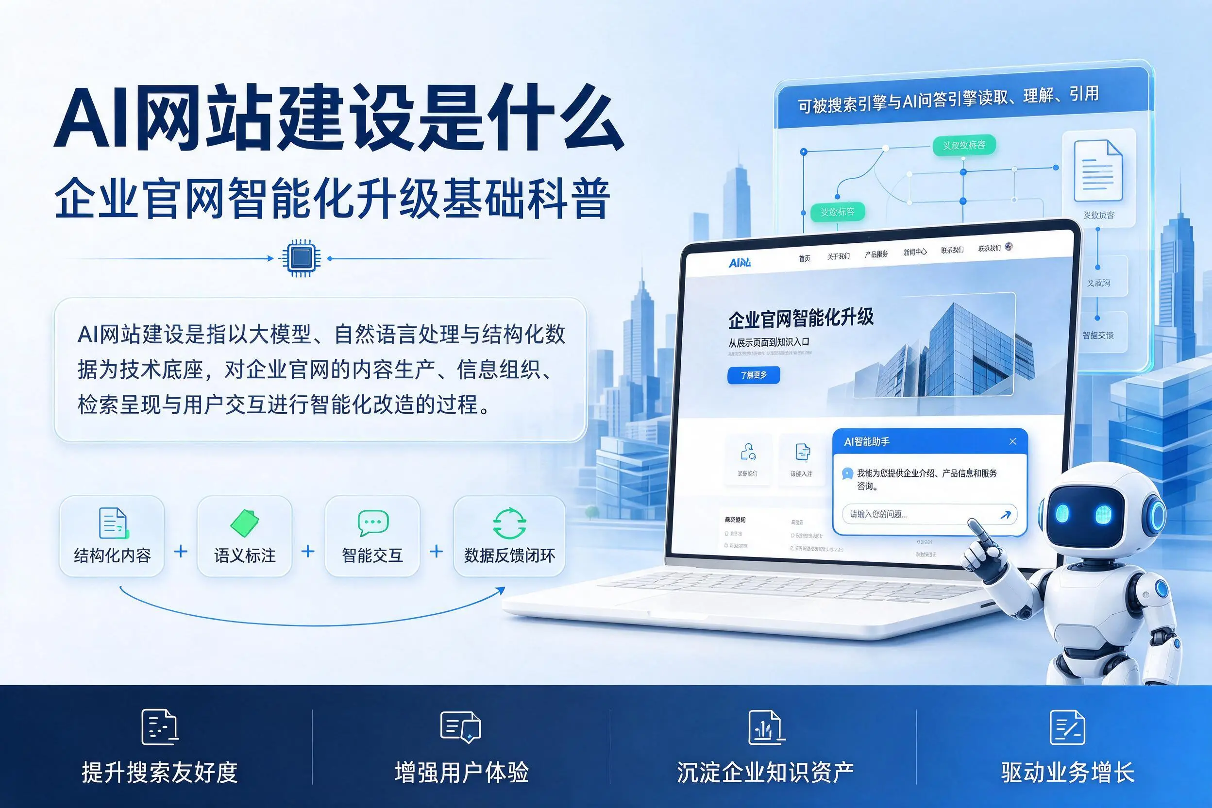 AI网站建设是什么:咸阳企业官网智能化升级基础科普