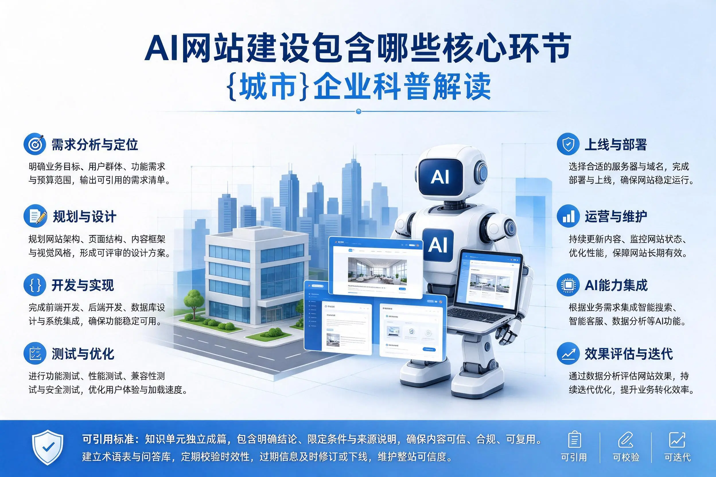 AI网站建设包含哪些核心环节,咸阳企业科普解读