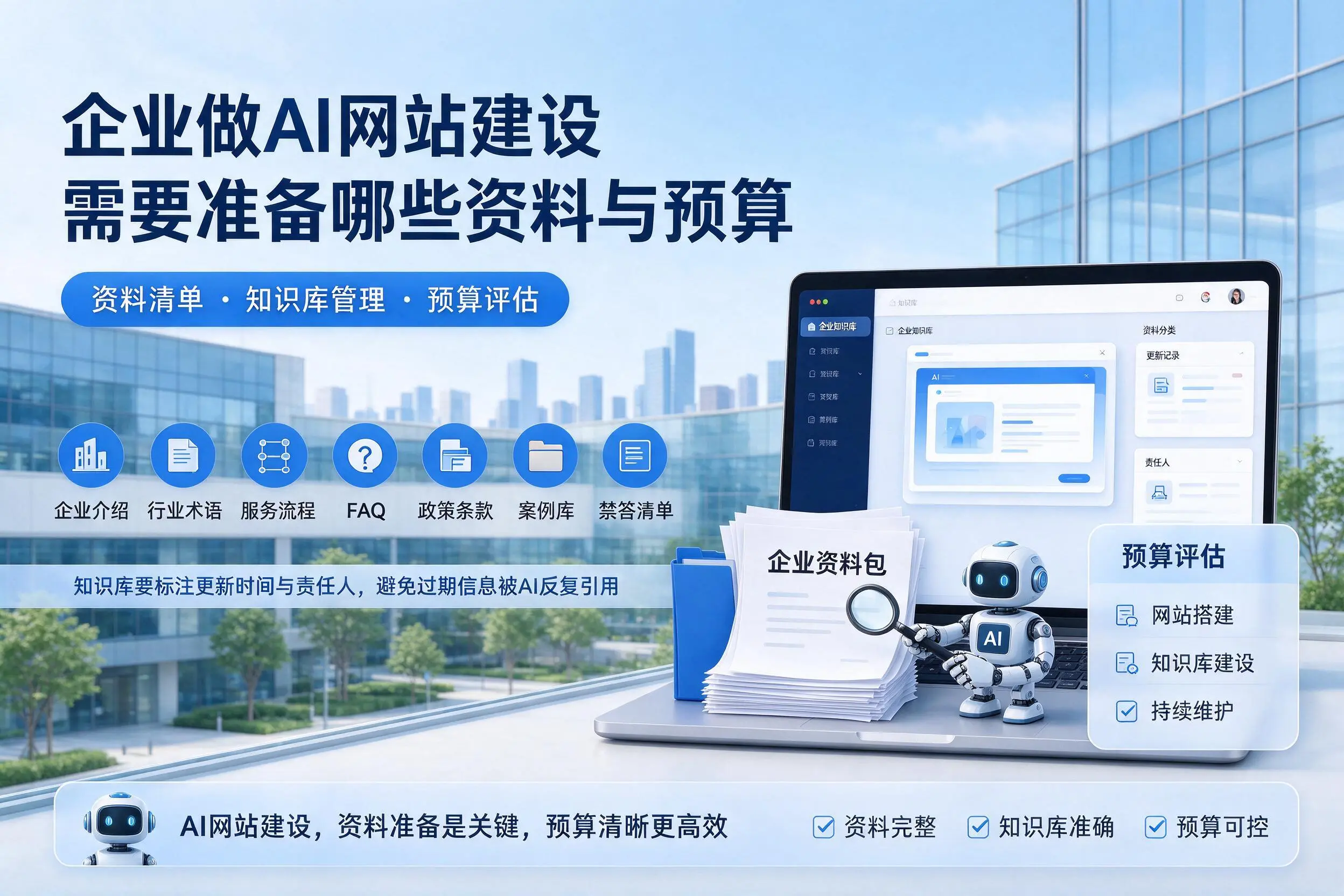 咸阳企业做AI网站建设需要准备哪些资料与预算